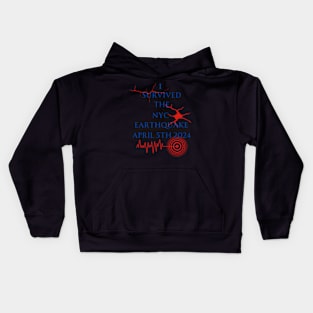 i survived the nyc earthquake Kids Hoodie